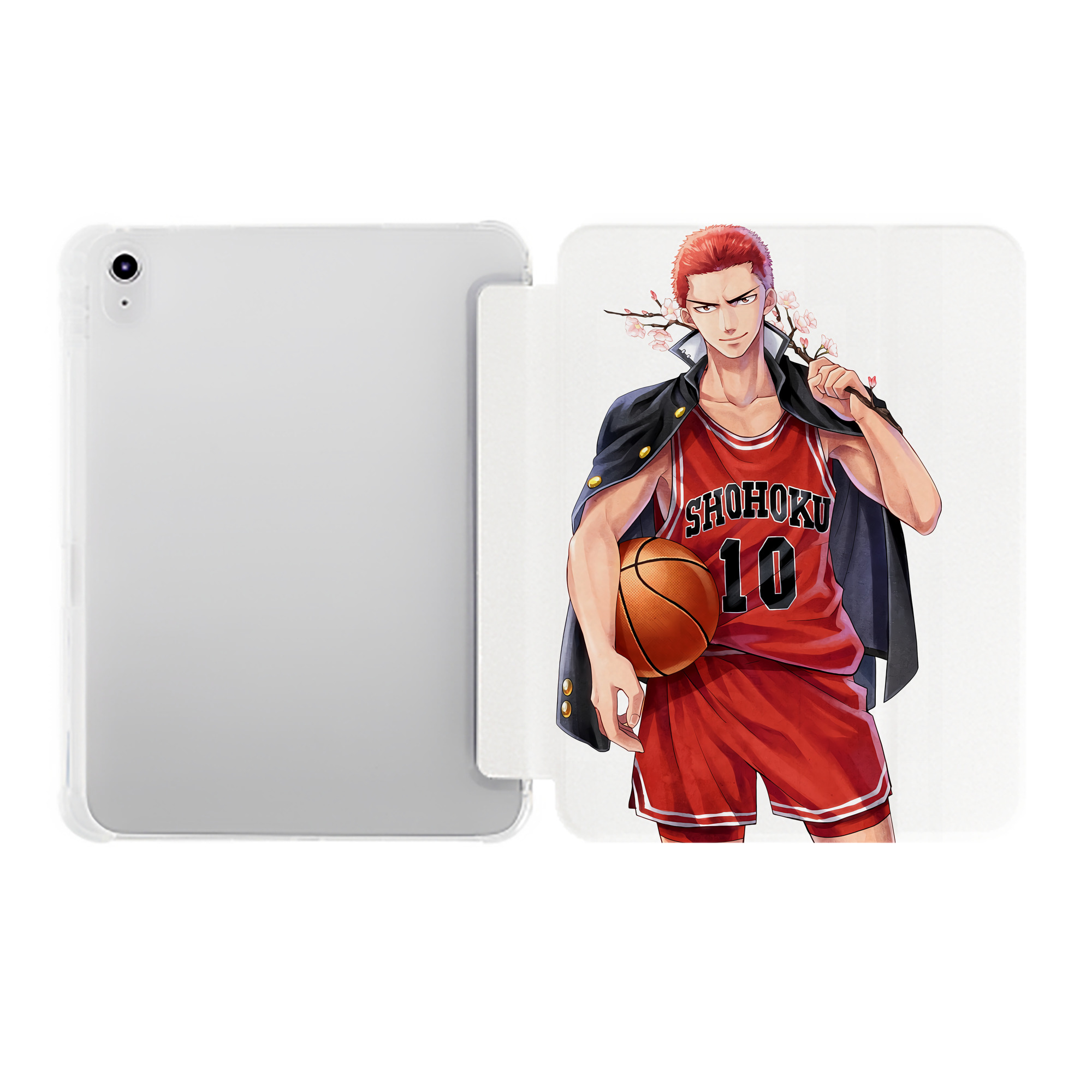 （画像用） SLAM DUNK／スラムダンク IPad ケース ペン収納付き 三つ折りスタンド PUレザー×シリコン 対応機種9.5/10.5/10.9インチ
